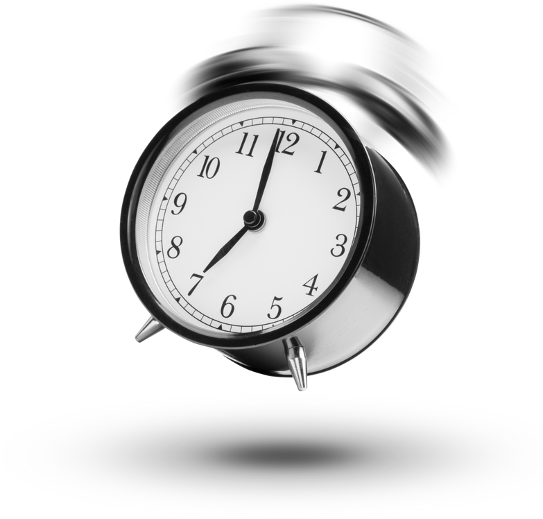 Classical Alarm Clock Ringing Isolated